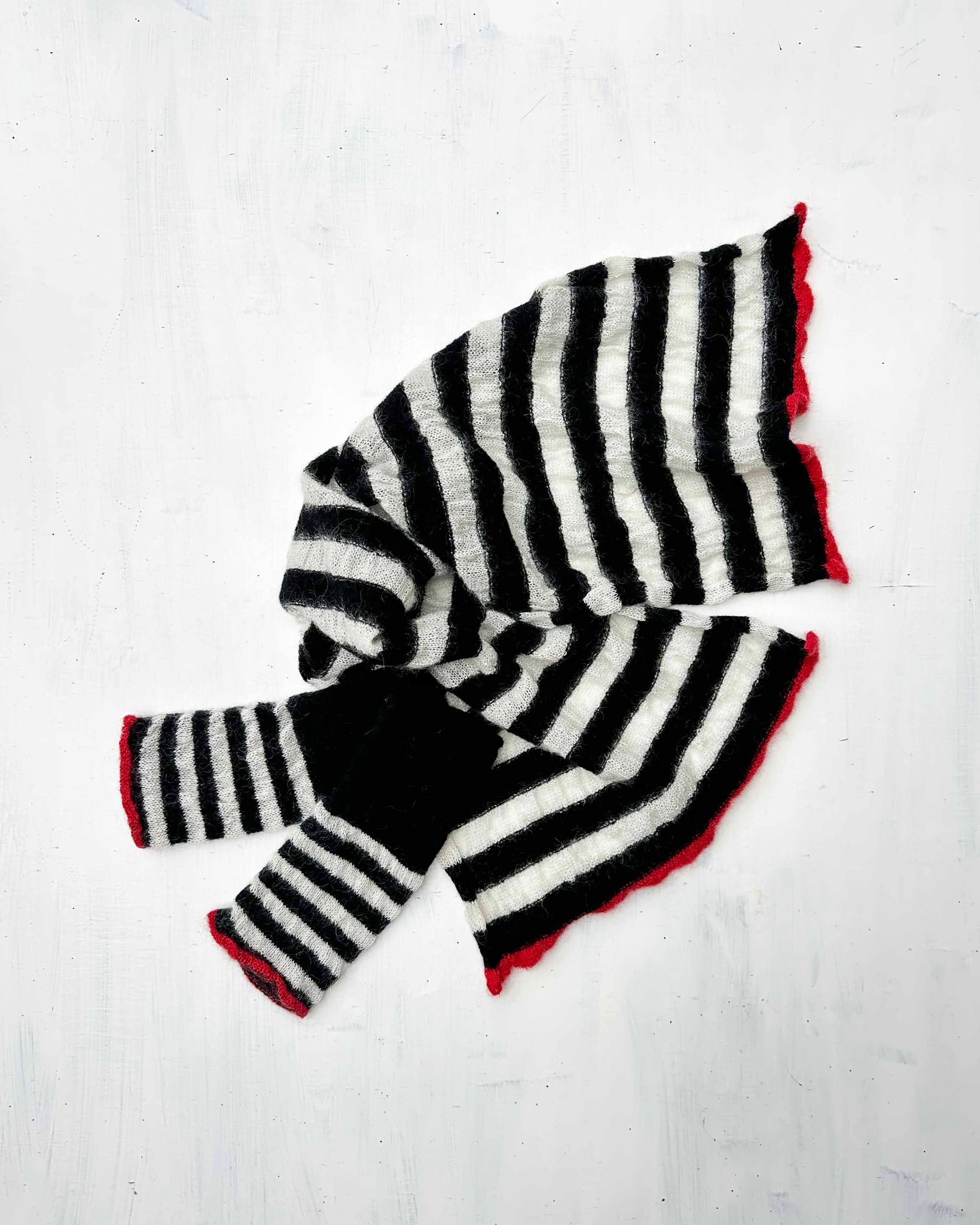 Ribbon Scarf & Gloves Set