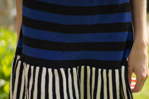 Striped Frill Mini Skirt