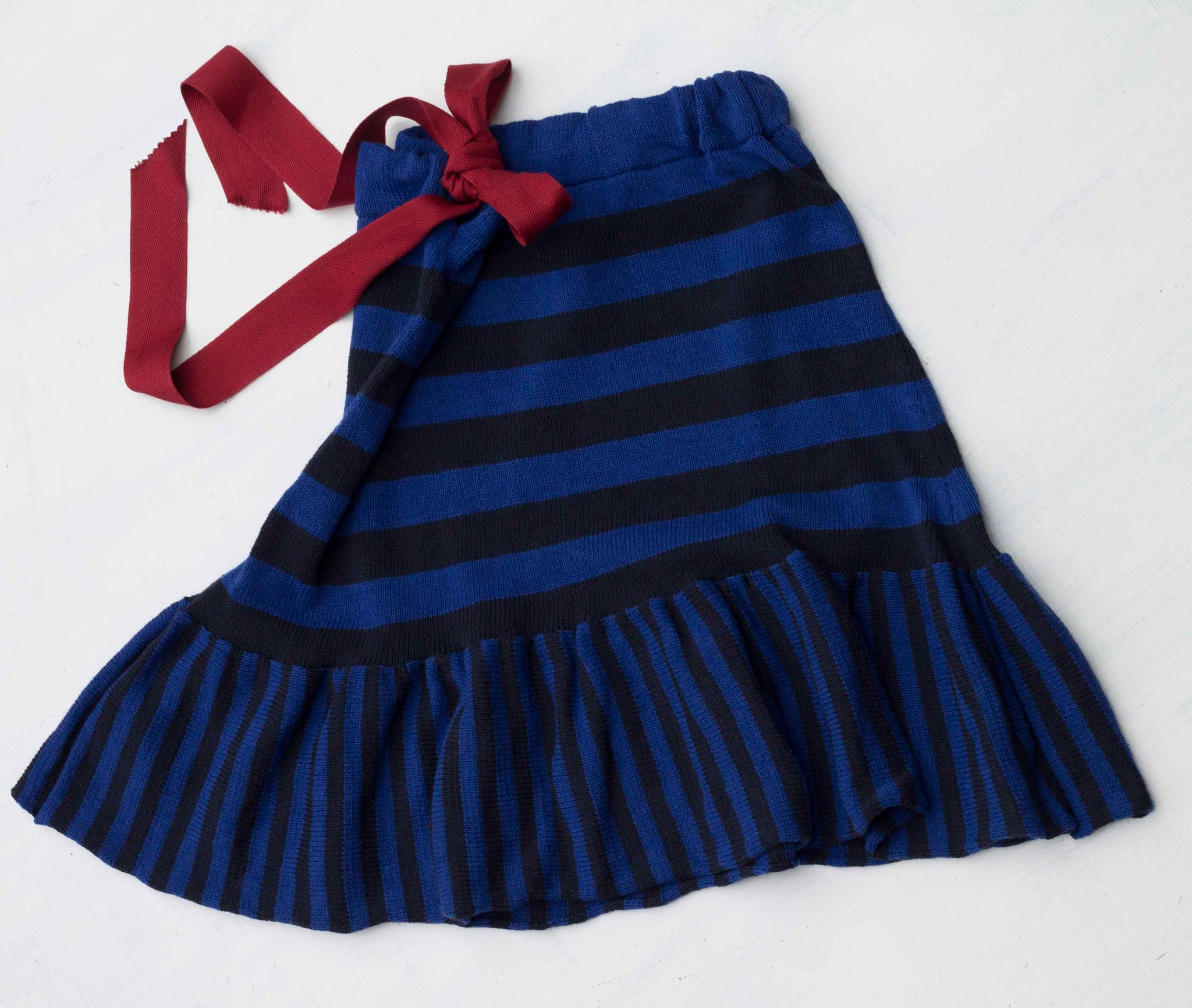 Striped Frill Mini Skirt