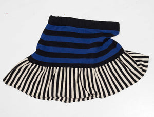 Striped Frill Mini Skirt