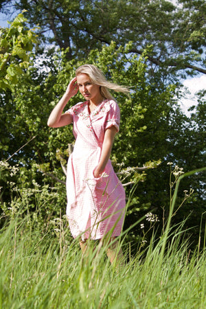 Wraparound Gingham Dress