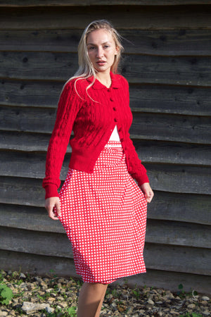 Wraparound Gingham Skirt