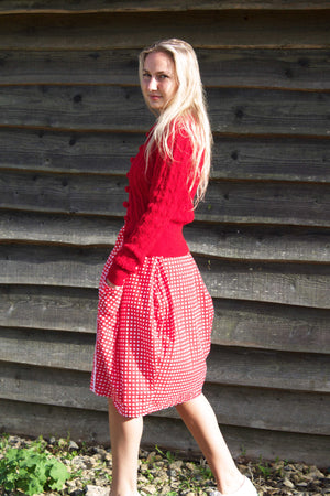 Wraparound Gingham Skirt