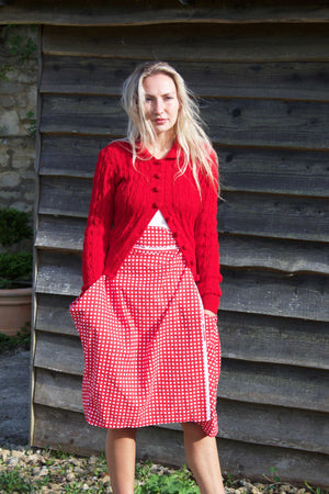 Wraparound Gingham Skirt