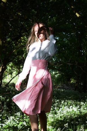 Wraparound Gingham Skirt